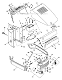 Hood & Dash Diagram and Parts List for 936006 001150 Ariens Lawn Tractor