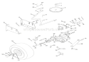 Rear Wheel & Gear Drive Diagram and Parts List for 936009 000101 Ariens Lawn Tractor