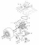 Rear Wheel & Gear Drive Diagram and Parts List for 935029 000101 Ariens Lawn Tractor
