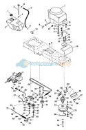 Page D Diagram and Parts List for 936004 000101 Ariens Lawn Tractor