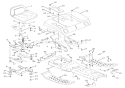 Frame & Rear Deck Diagram and Parts List for 936008 000101 Ariens Lawn Tractor