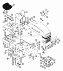 Frame Diagram and Parts List for 935005 000101 Ariens Lawn Tractor