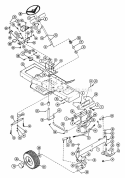 Front Axle & Steering Diagram and Parts List for 935005 000101 Ariens Lawn Tractor