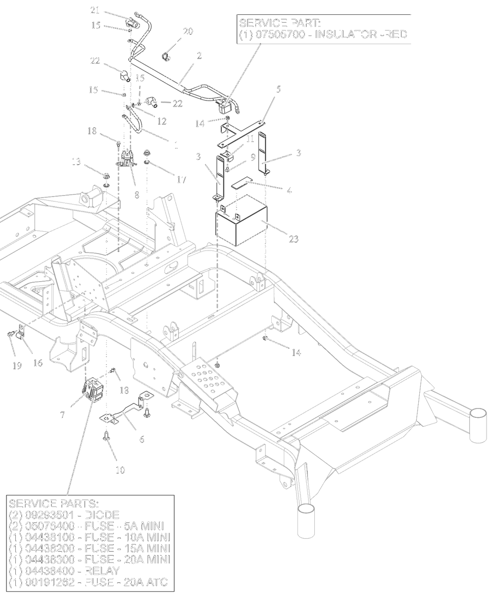 Electrical - Apex Diagram and Parts List for 991296 100000 + Ariens Lawn Tractor