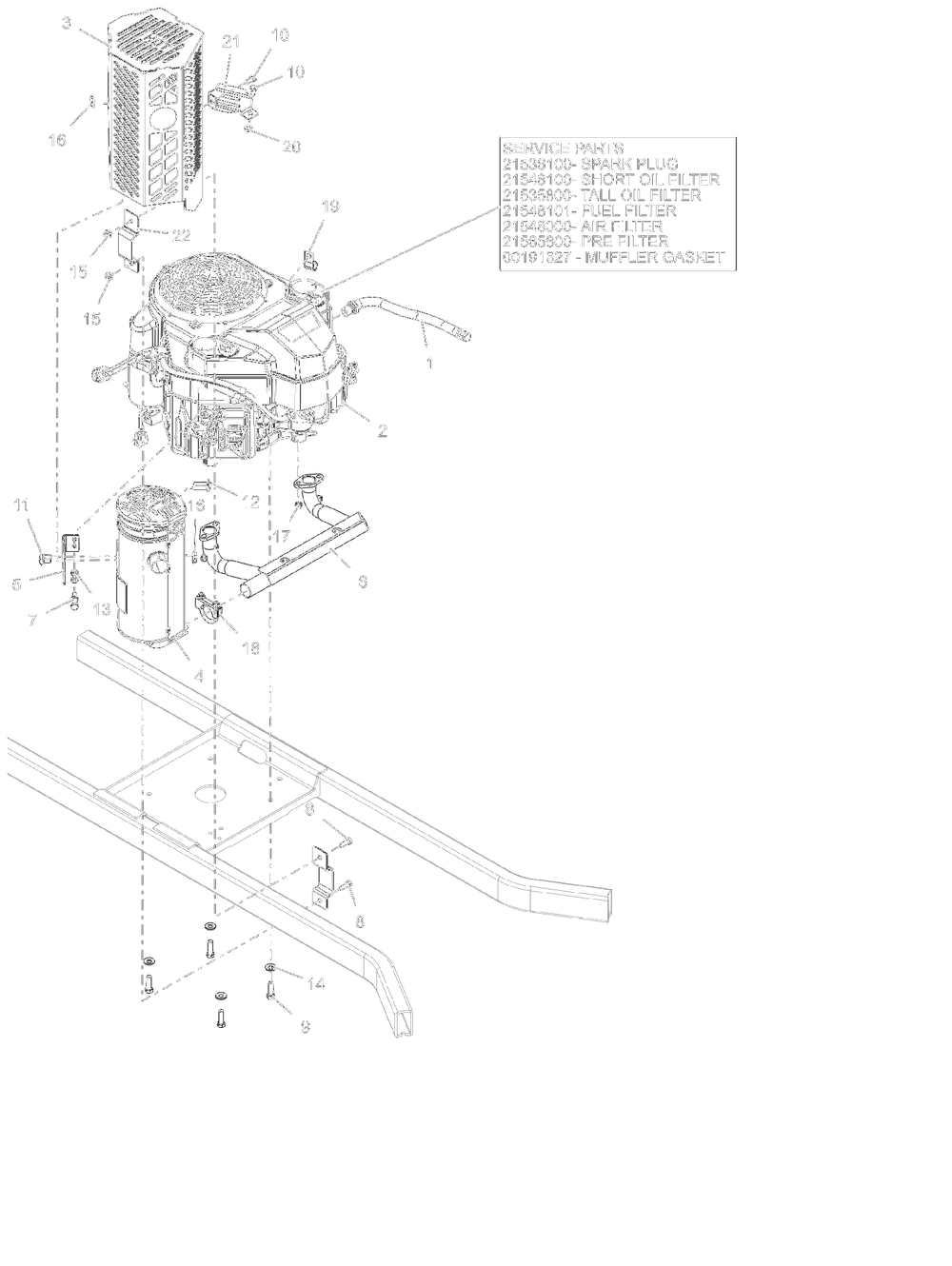 Engine Diagram and Parts List for 994302 000101 + Ariens Lawn Tractor Accessories