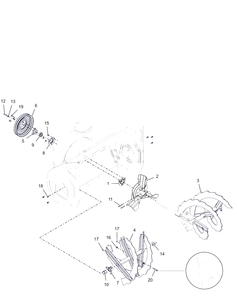 Auger And Impeller - 32" Diagram and Parts List for 926092 000101 & Above Ariens Snow Blower