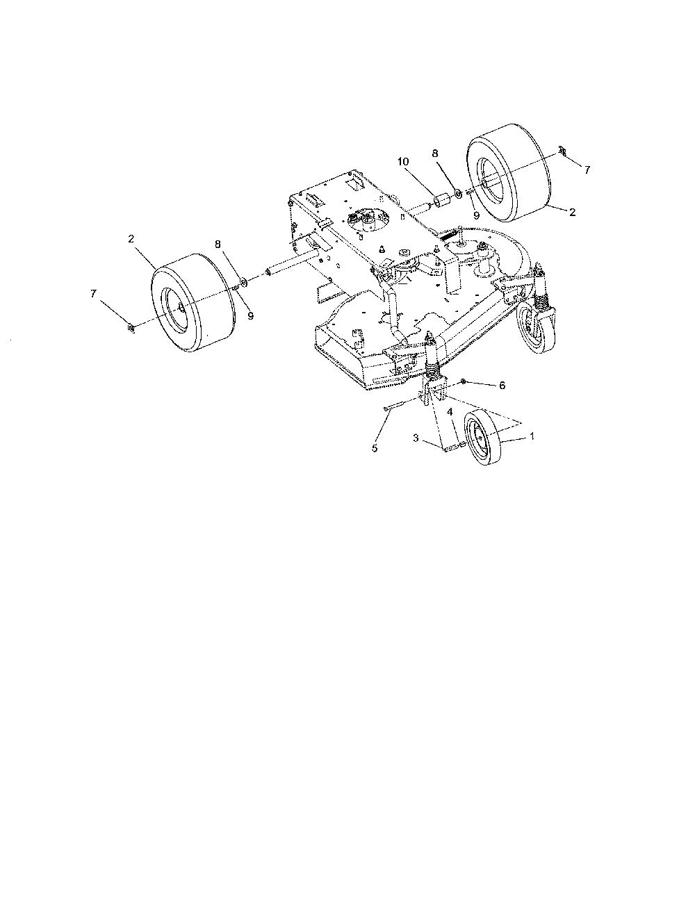 Wheels Diagram and Parts List for 91140300 2000-999999 Ariens Lawn Mower