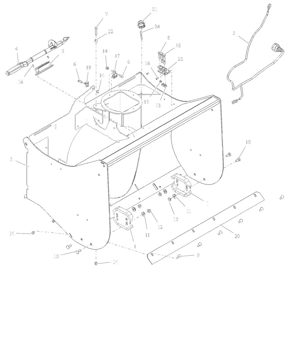 Housing - 36-Inch Diagram and Parts List for 851302 000101 Ariens Lawn Tractor Accessories