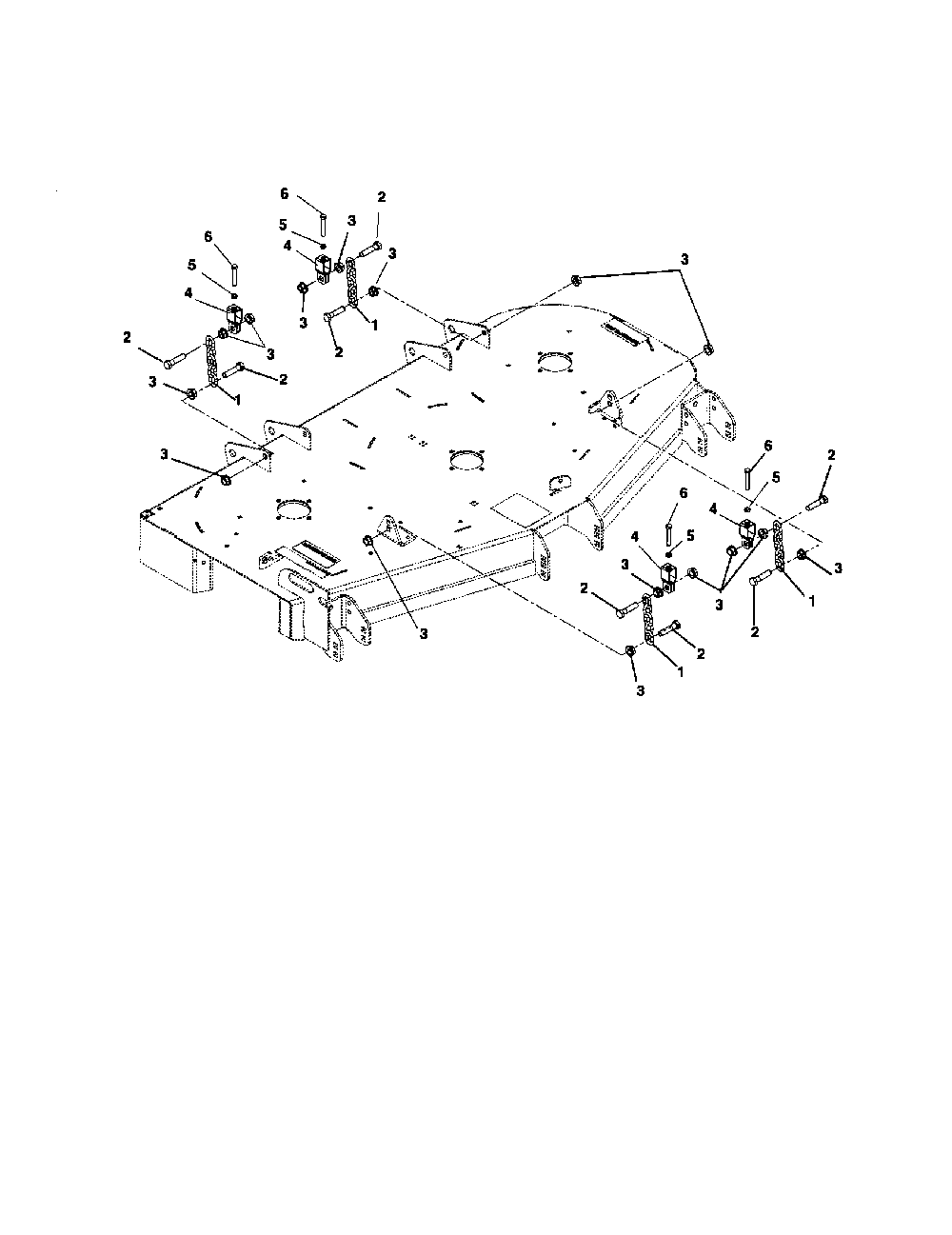 Mounting chains Diagram and Parts List for 99107300  Ariens Lawn Mower