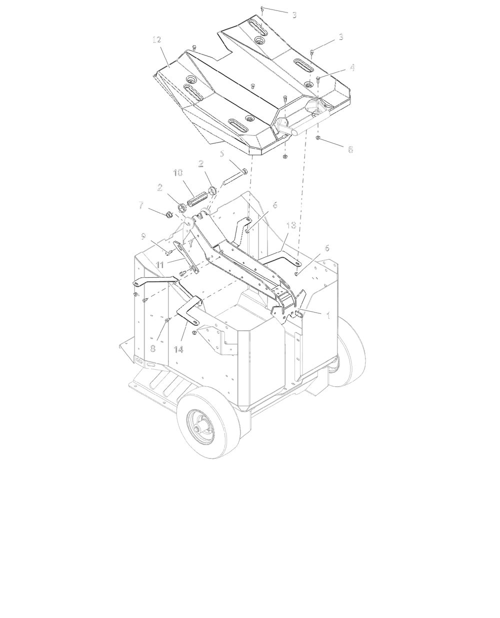 Hood Assembly Diagram and Parts List for 897003 001000 + Ariens Miscellaneous