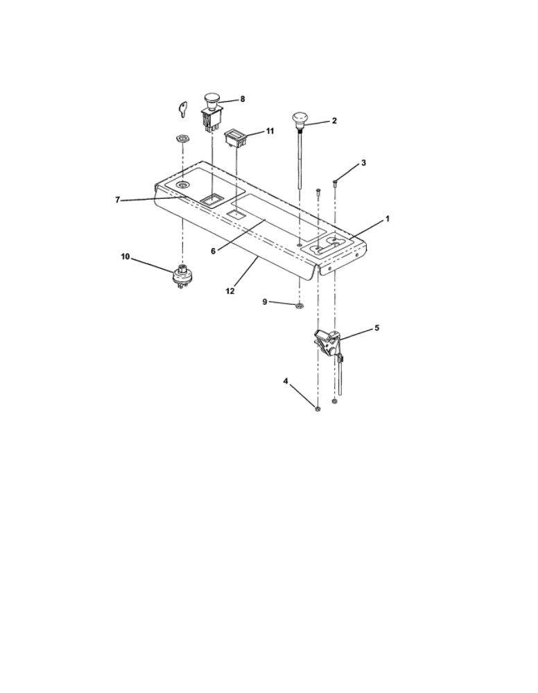 Console Diagram and Parts List for 99480600  Ariens Lawn Mower