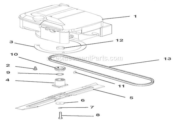 Engine, Blade And Belt Diagram and Parts List for 911112 000101 Ariens Lawn Mower
