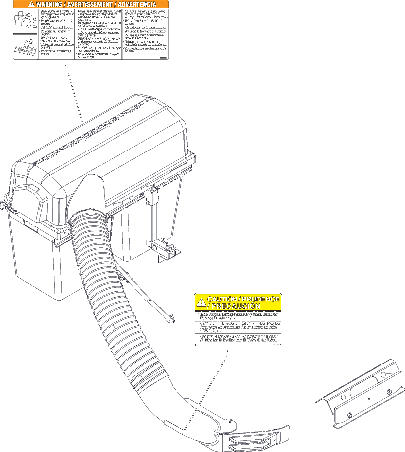 Decals Diagram and Parts List for 815051 000101 + Ariens Lawn Tractor
