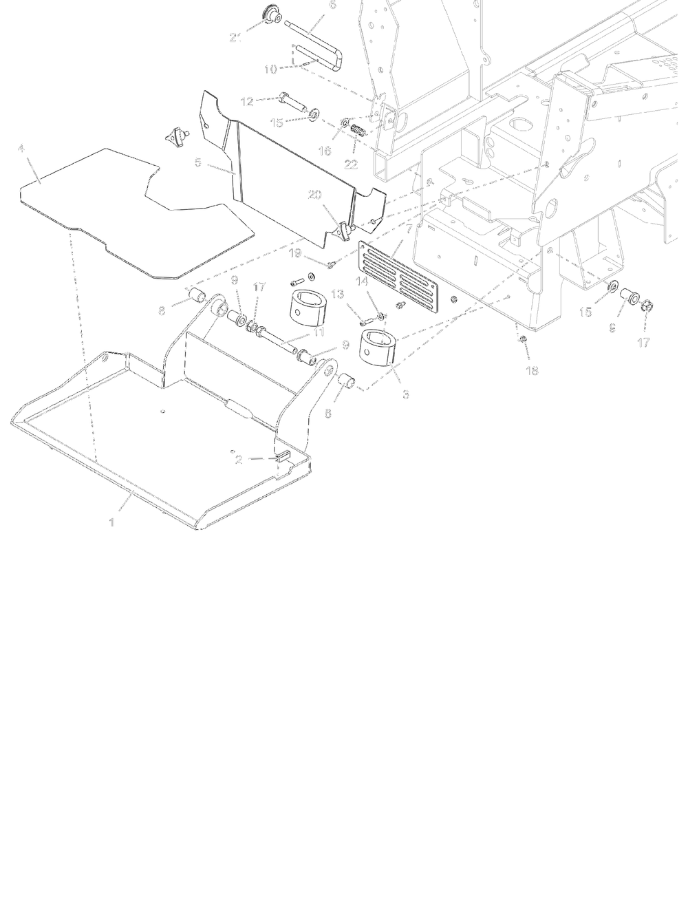 Operator Platform Diagram and Parts List for 994302 000101 + Ariens Lawn Tractor Accessories