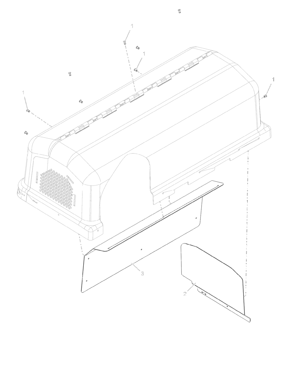 Bagger Baffles Diagram and Parts List for 718010  Ariens Lawn Tractor Accessories