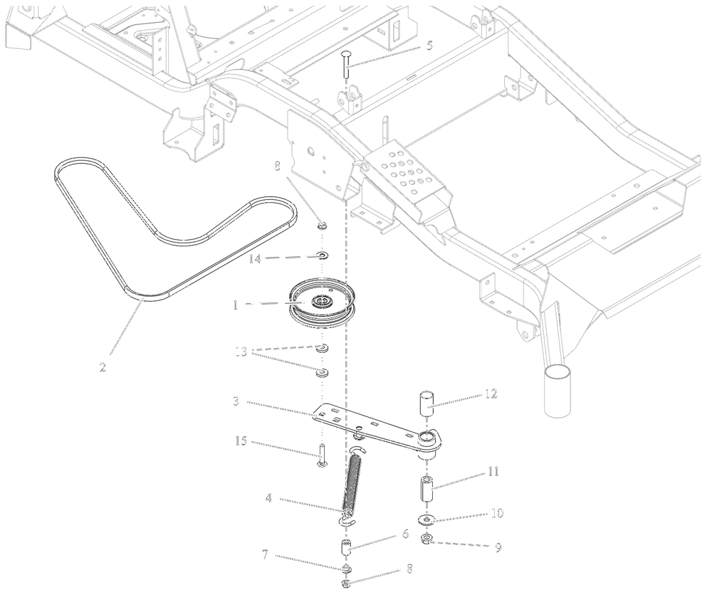 Transaxle Drive Diagram and Parts List for 991296 100000 + Ariens Lawn Tractor