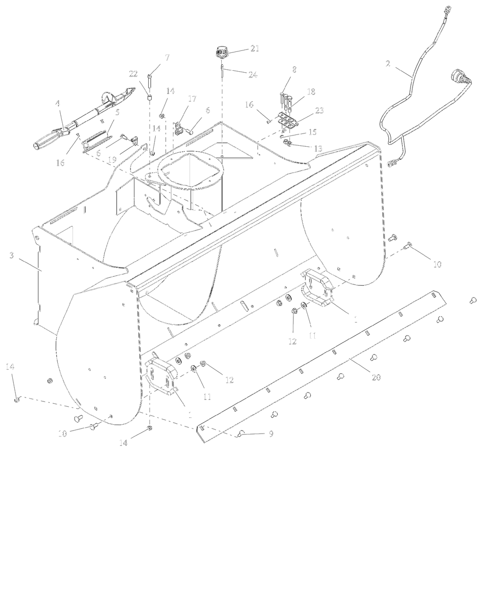 Housing - 48-Inch Diagram and Parts List for 851301 000101 Ariens Lawn Tractor Accessories
