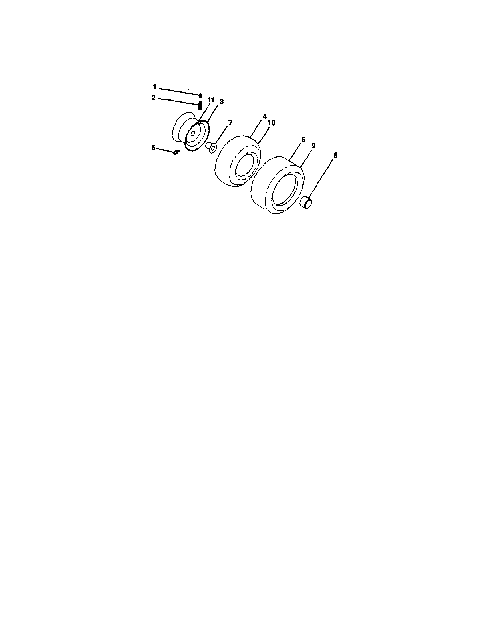 Wheels and tires Diagram and Parts List for 93604200  Ariens Lawn Tractor