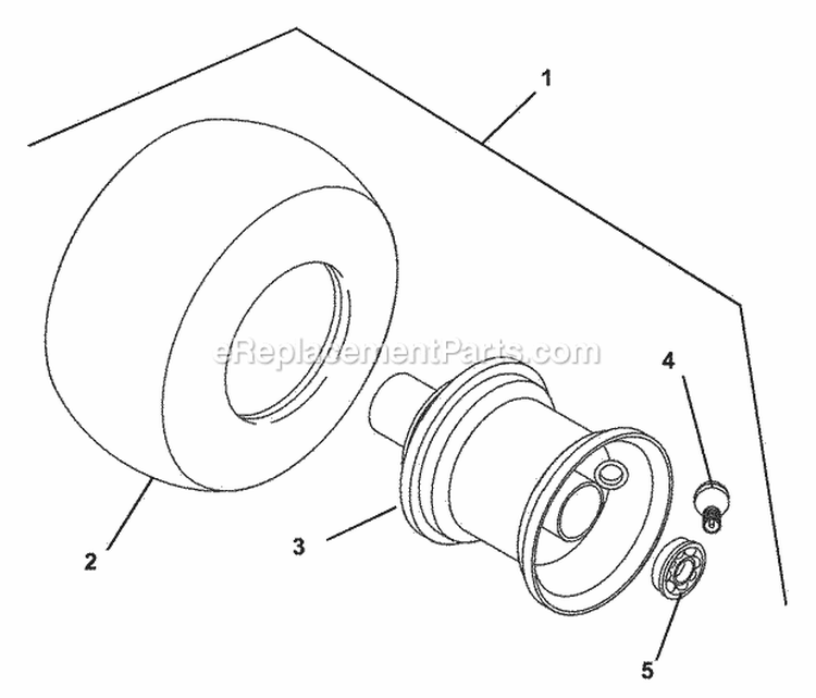 Wheels Diagram and Parts List for 988315 000101 Ariens Lawn Mower