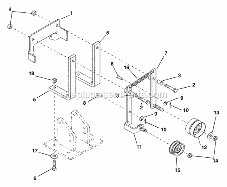 Shifting Assembly Diagram and Parts List for 901026 000101 Ariens Tiller