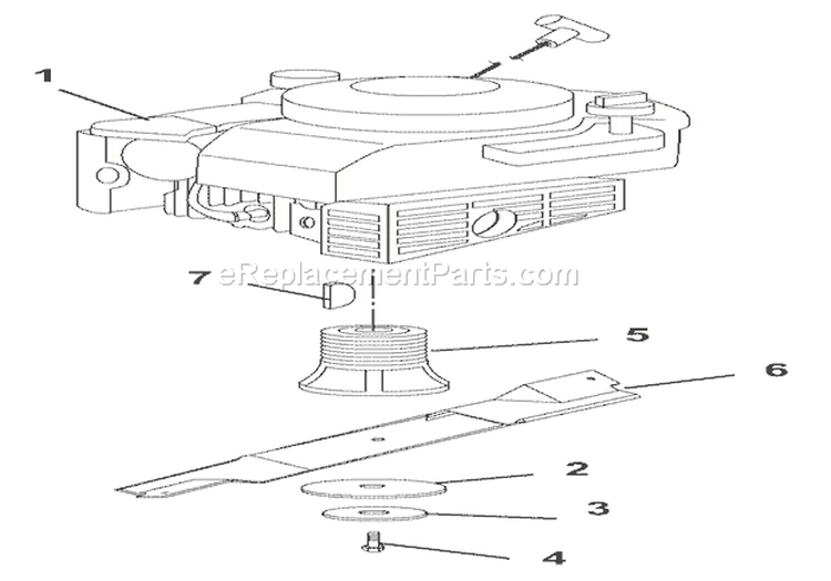 Engine, Blade & Belt Diagram and Parts List for 911088 000101 Ariens Lawn Mower