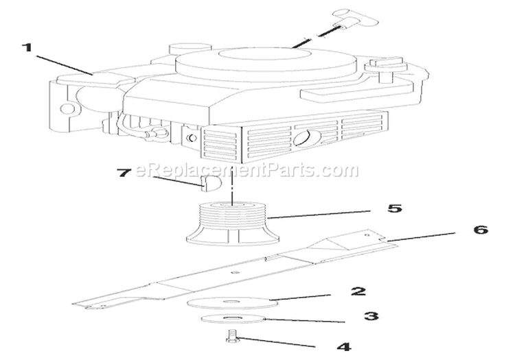 Engine, Blade & Belt Diagram and Parts List for 911089 000101 Ariens Lawn Mower