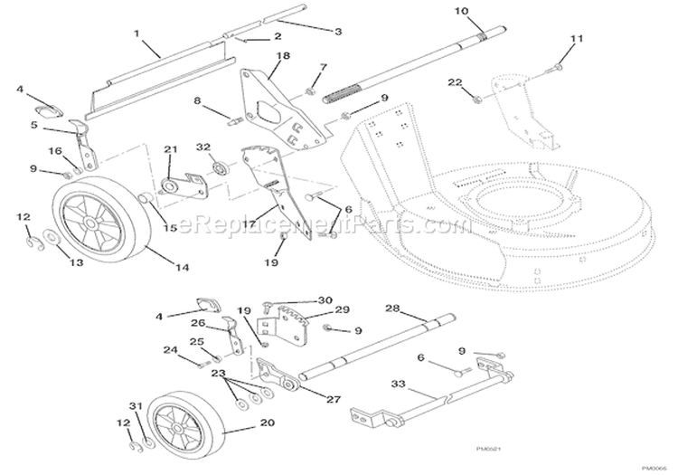Page E Diagram and Parts List for 911329 000101 Ariens Lawn Mower
