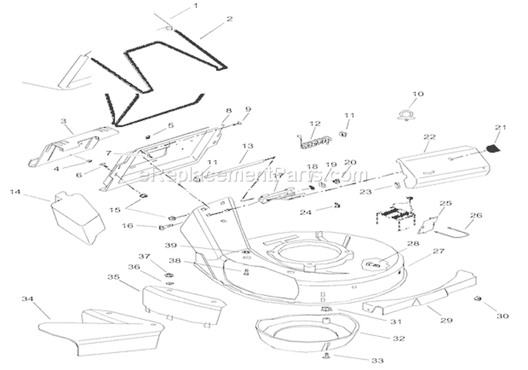 Mower Pan & Bag Diagram and Parts List for 911504 000101 Ariens Lawn Mower