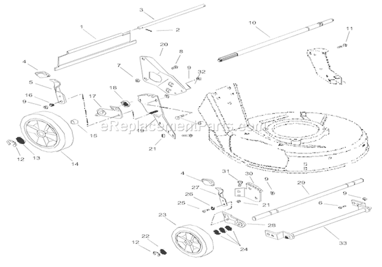 Wheels And Adjusters Diagram and Parts List for 911504 000101 Ariens Lawn Mower