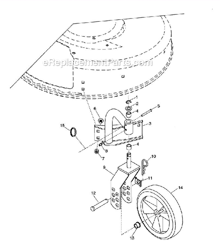 Swivel Wheels & Brackets Diagram and Parts List for 911319 000101 Ariens Lawn Mower