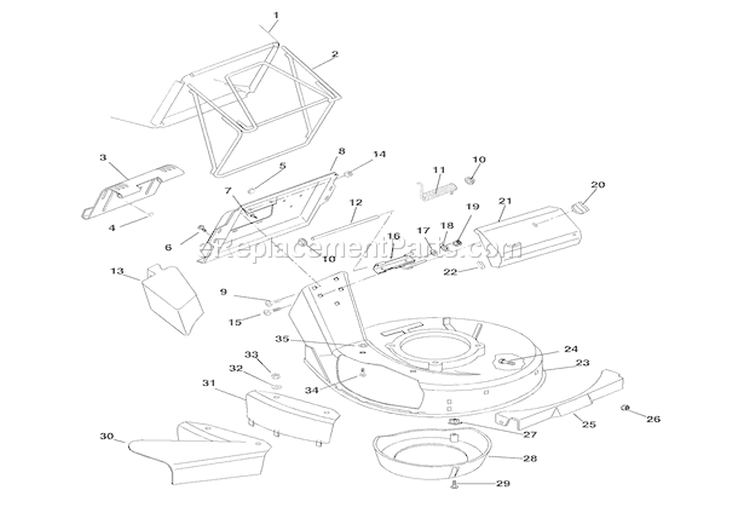 Mower Pan & Bag Diagram and Parts List for 911401 000101 Ariens Lawn Mower