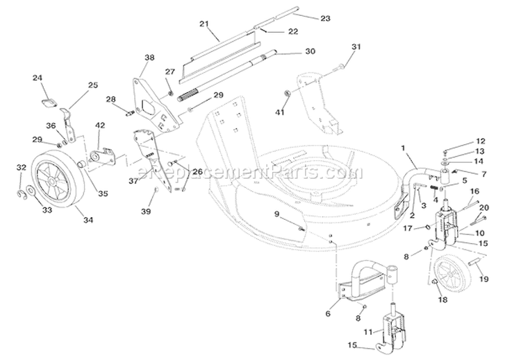 Page E Diagram and Parts List for 911402 000101 Ariens Lawn Mower