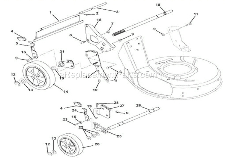 Page F Diagram and Parts List for 911396 003000 Ariens Lawn Mower
