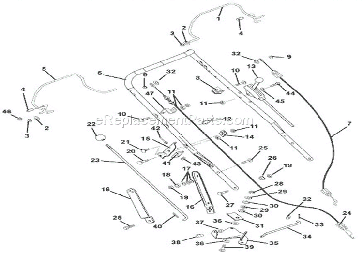 Handlebar & Controls Diagram and Parts List for 911337 003000 Ariens Lawn Mower