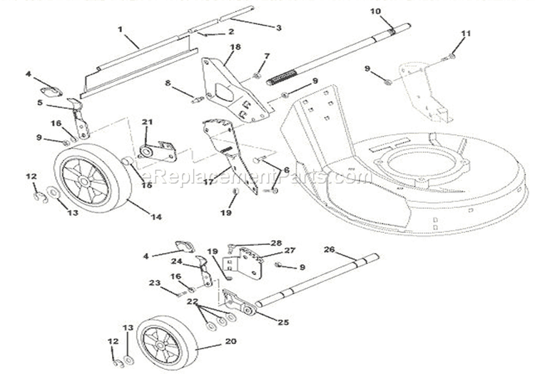 Page E Diagram and Parts List for 911337 003000 Ariens Lawn Mower