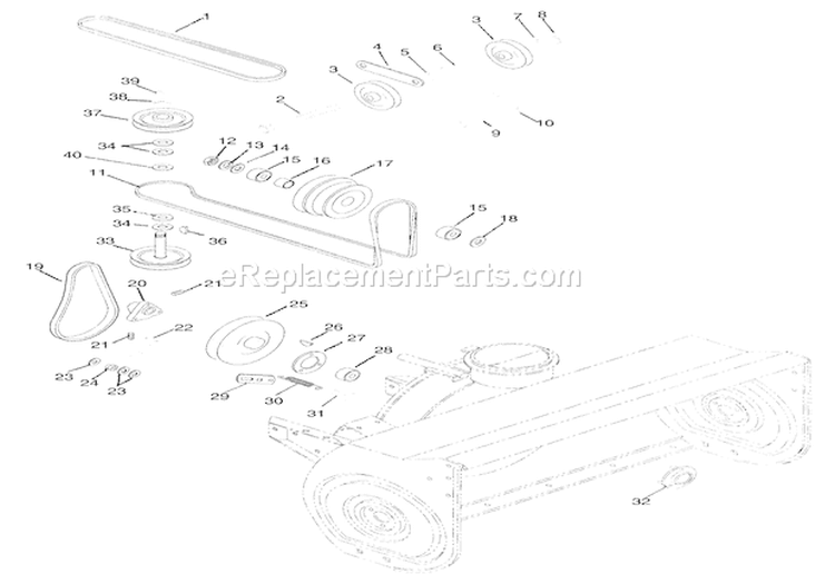 Sno-Thro Belt Drive (Model 836004) Diagram and Parts List for 936008 000101 Ariens Lawn Tractor