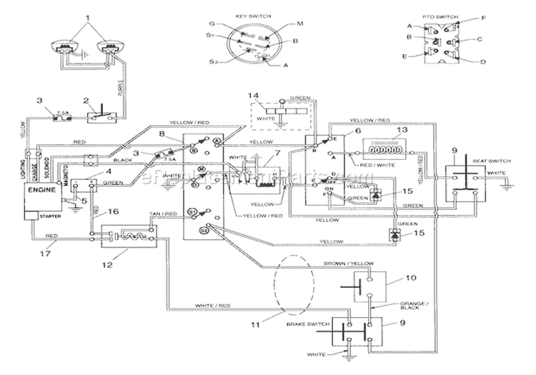 Electrical Lt140G Diagram and Parts List for 936302 000101 Ariens Lawn Tractor