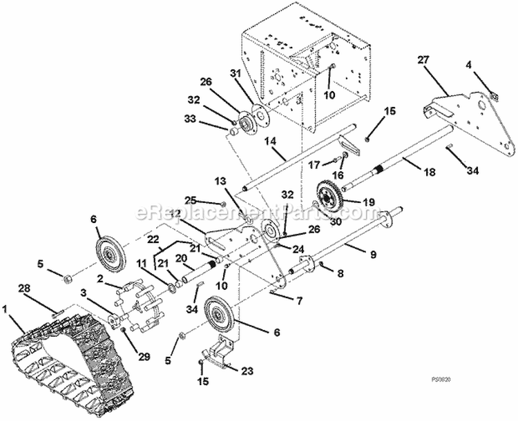 Speed Selector And Frame Diagram and Parts List for 926320 000101 Ariens Snow Blower