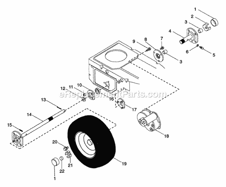 Rear Axle Diagram and Parts List for 927048 002701 Ariens Lawn Tractor