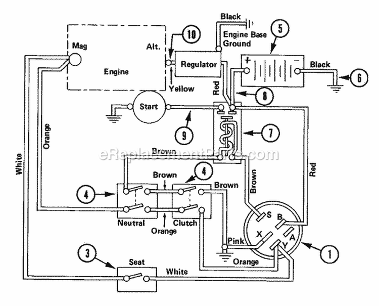 Electrical Diagram and Parts List for 927037 000101 Ariens Lawn Tractor