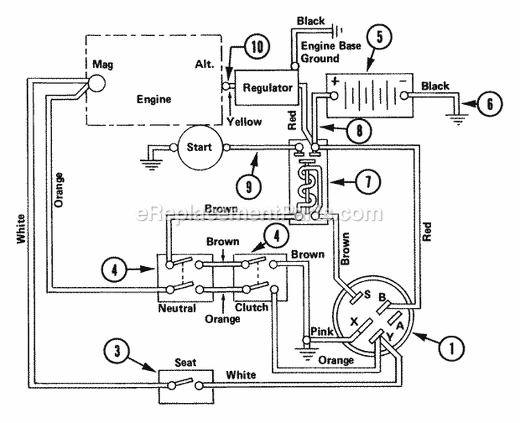 Electrical Diagram and Parts List for 927037 003901 Ariens Lawn Tractor
