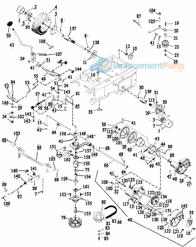 Drive Assembly Diagram and Parts List for 927005 000101 Ariens Lawn Tractor
