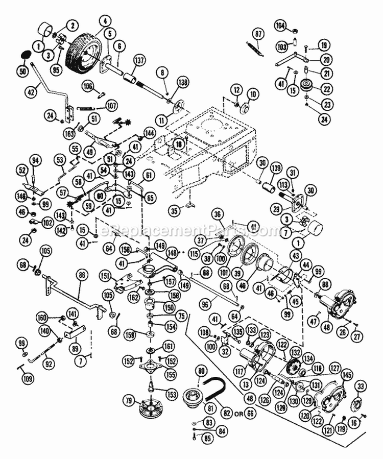 Drive Assembly Diagram and Parts List for 927009 000101 Ariens Lawn Tractor