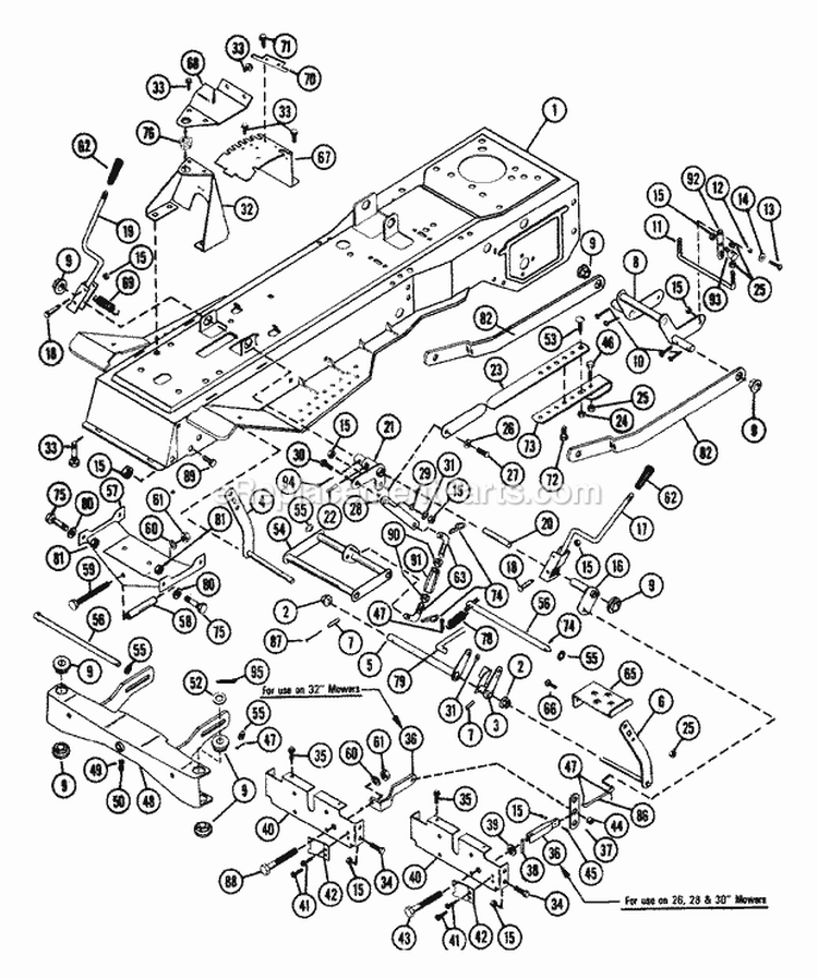 Linkage Assembly Diagram and Parts List for 927009 000101 Ariens Lawn Tractor