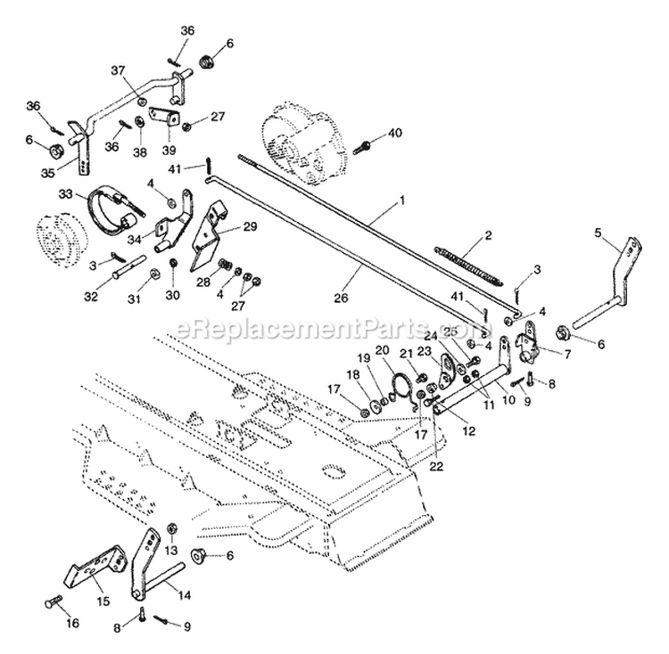 Brake And Clutch Diagram and Parts List for 927050 000101 Ariens Lawn Tractor