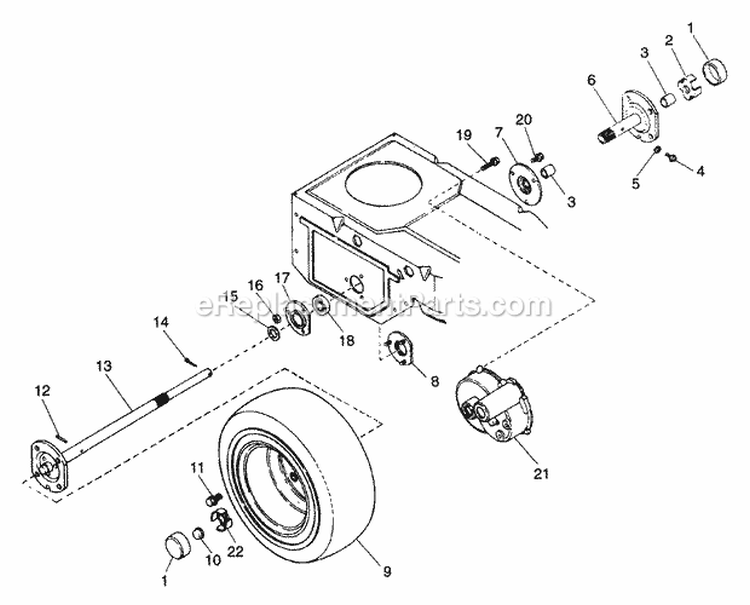 Page J Diagram and Parts List for 927050 000101 Ariens Lawn Tractor