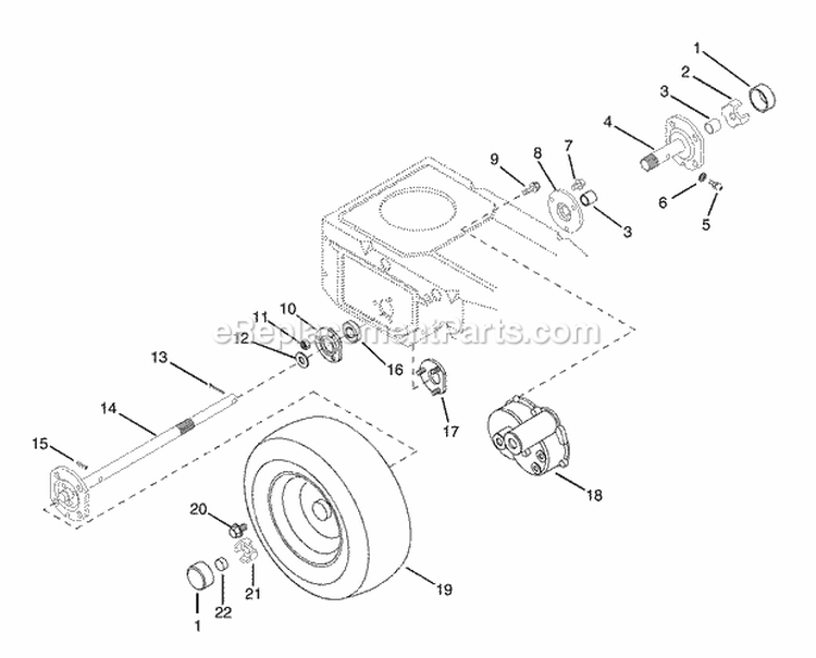Rear Axle Diagram and Parts List for 927056 000101 Ariens Lawn Tractor