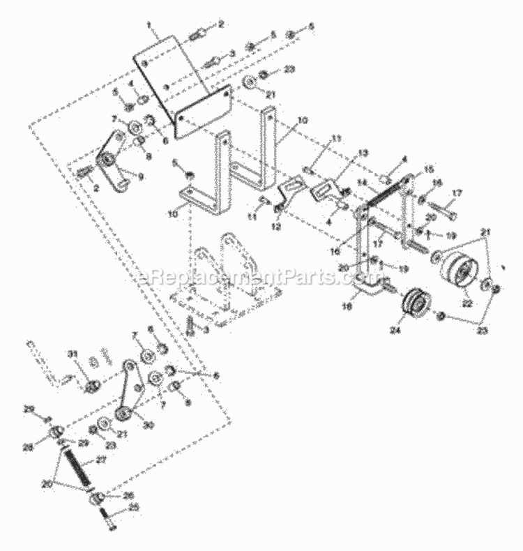 Shifting Assembly Diagram and Parts List for 901023 000101 Ariens Tiller