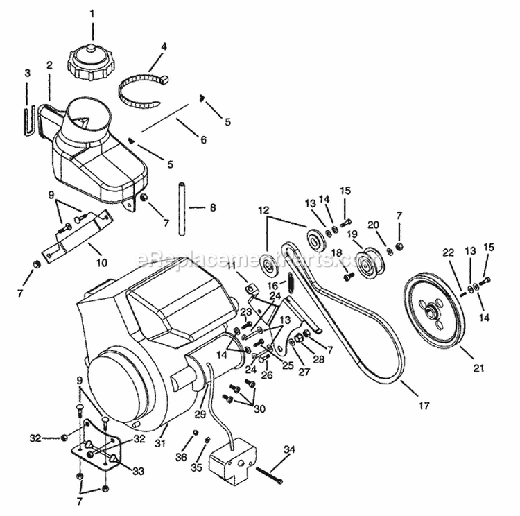 Decals I Diagram and Parts List for 938001 000101 Ariens Snow Blower