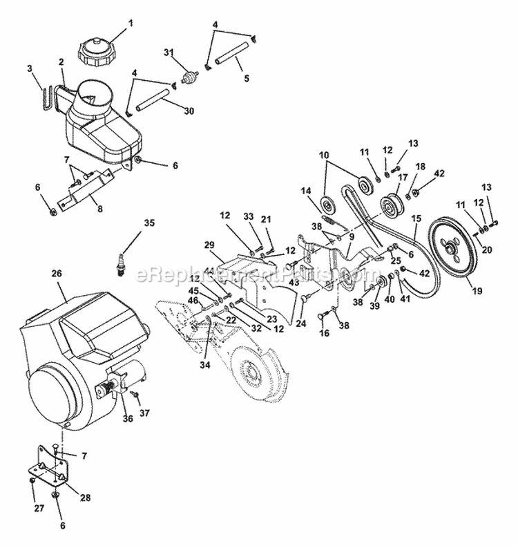Decals Diagram and Parts List for 938117 000101 Ariens Snow Blower